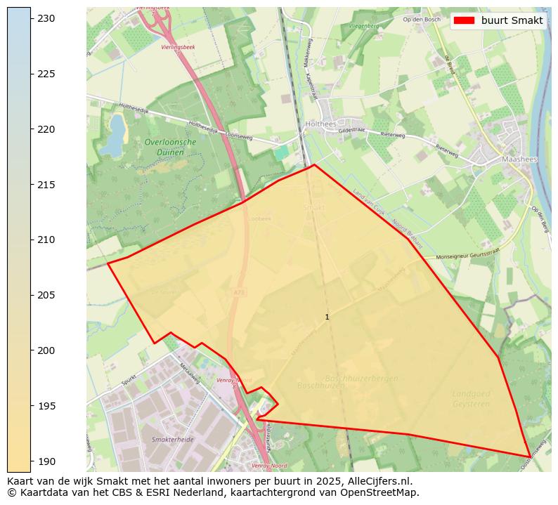 Afbeelding van de buurt Smakt op de kaart.