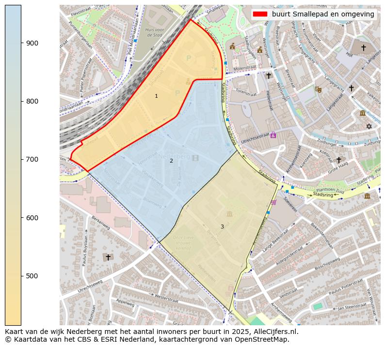 Afbeelding van de buurt Smallepad en omgeving op de kaart.