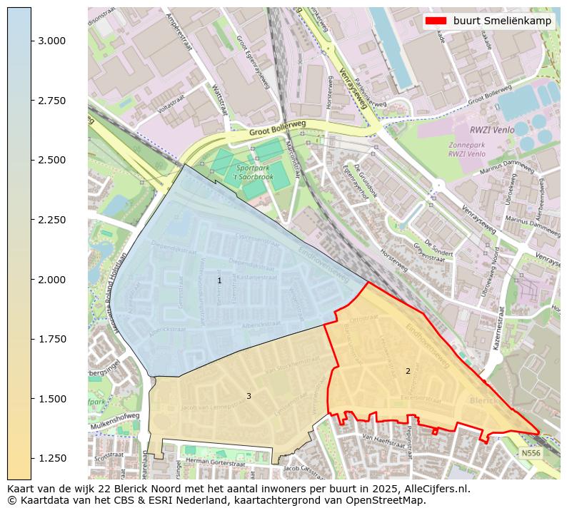 Afbeelding van de buurt Smeliënkamp op de kaart.