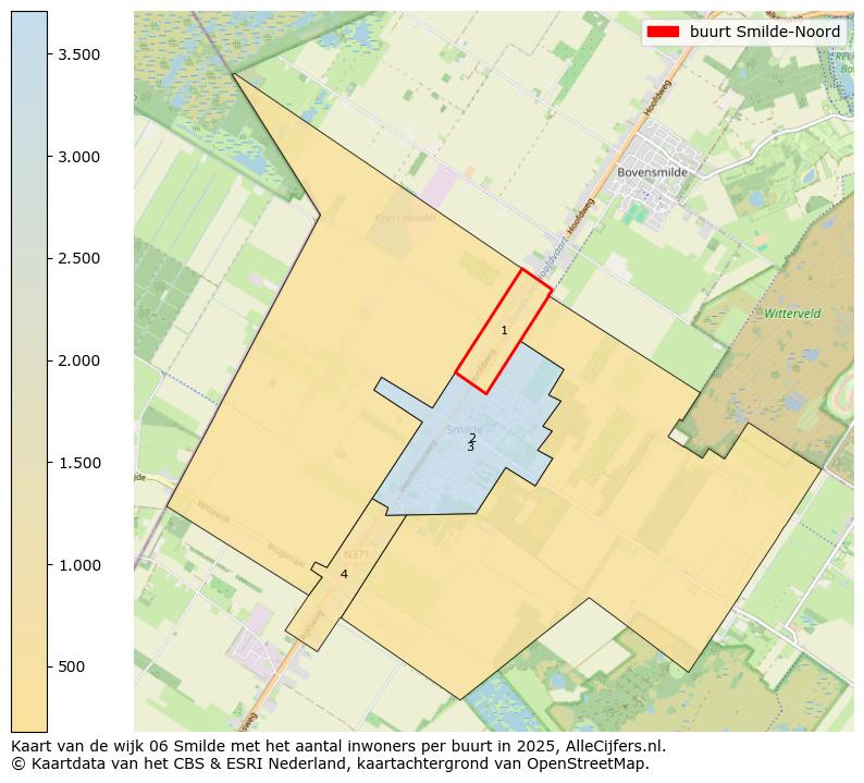 Afbeelding van de buurt Smilde-Noord op de kaart.