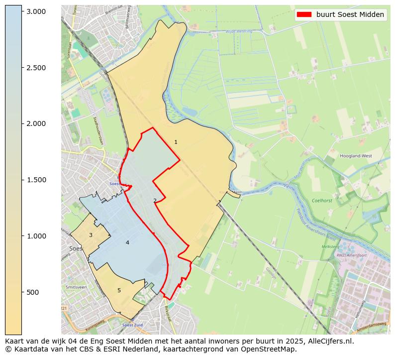Afbeelding van de buurt Soest Midden op de kaart.