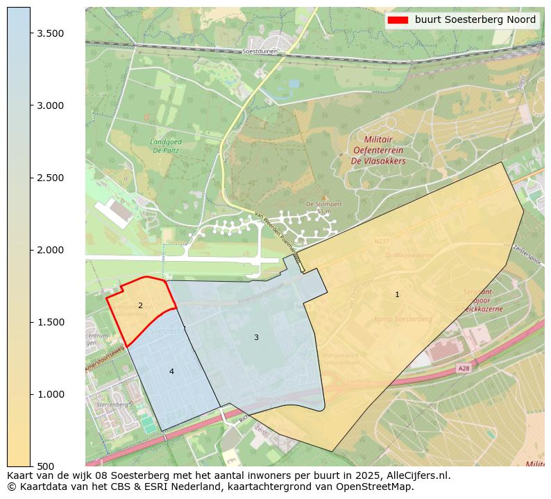 Afbeelding van de buurt Soesterberg Noord op de kaart.