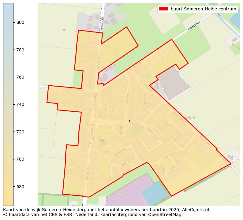 Afbeelding van de buurt Someren-Heide centrum op de kaart.