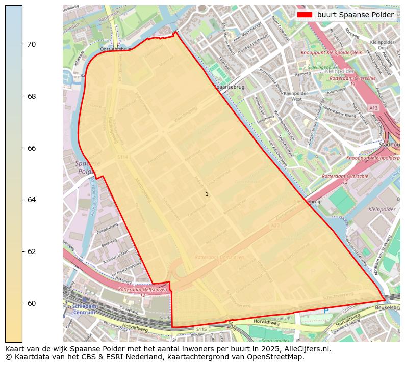 Afbeelding van de buurt Spaanse Polder op de kaart.