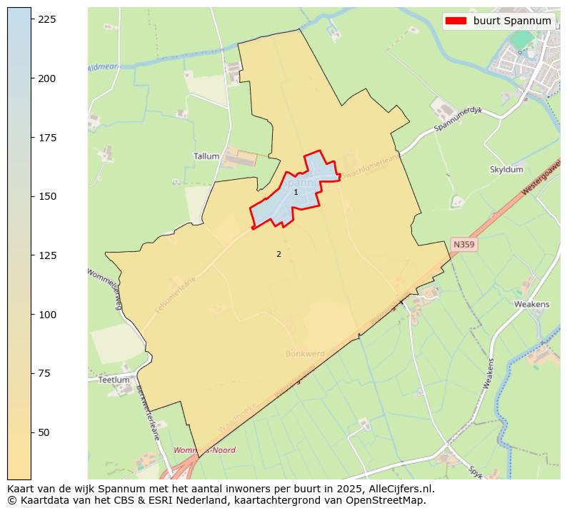 Afbeelding van de buurt Spannum op de kaart.