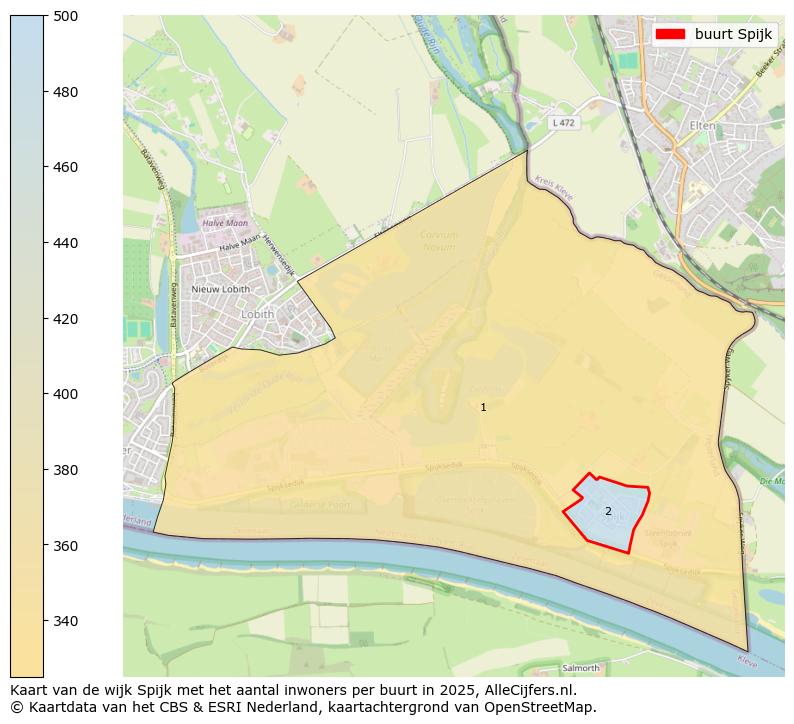 Afbeelding van de buurt Spijk op de kaart.