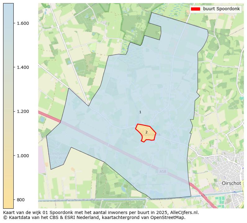 Afbeelding van de buurt Spoordonk op de kaart.