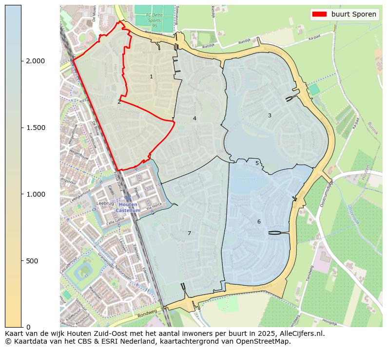 Afbeelding van de buurt Sporen op de kaart.