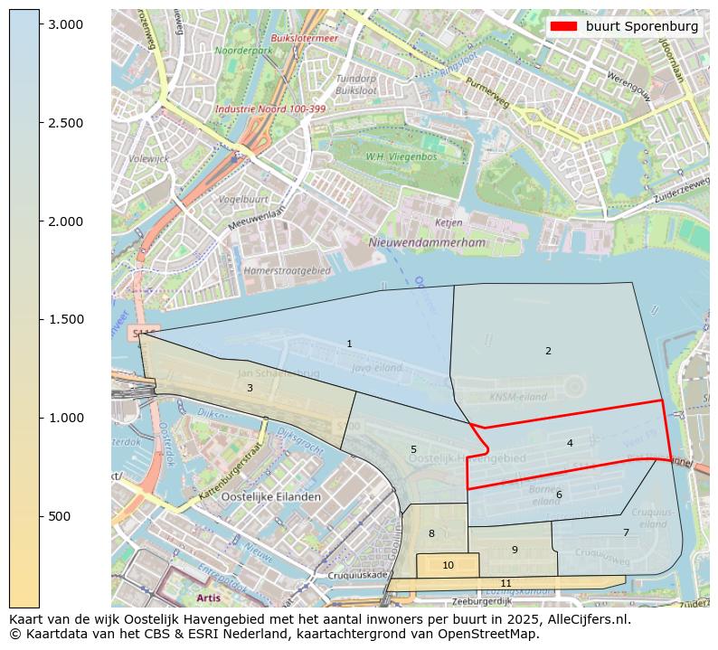 Afbeelding van de buurt Sporenburg op de kaart.