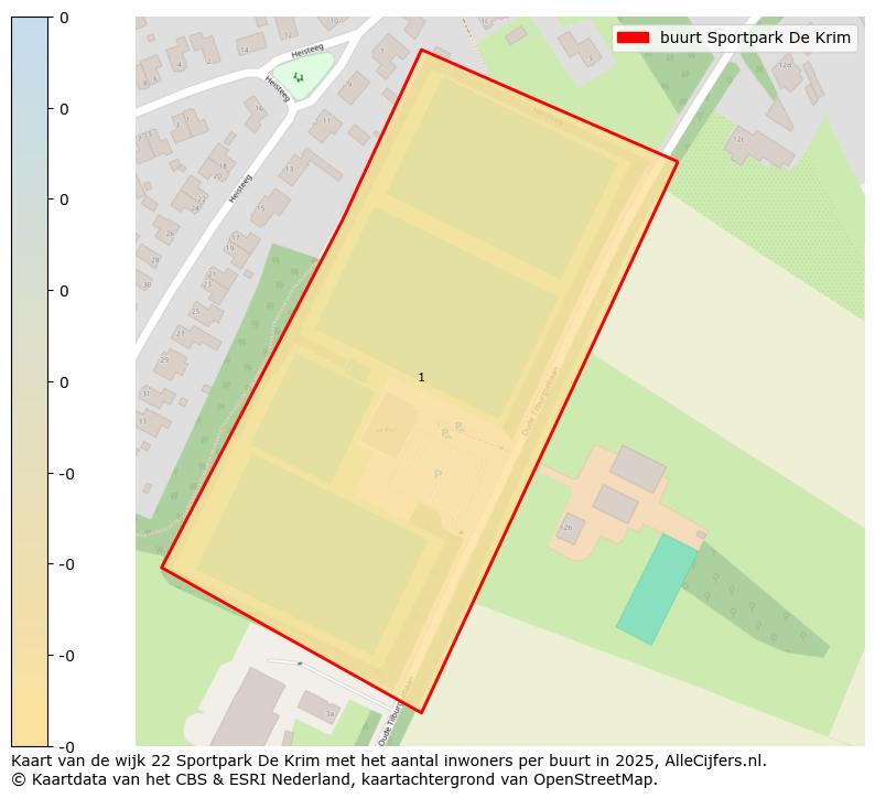 Afbeelding van de buurt Sportpark De Krim op de kaart.