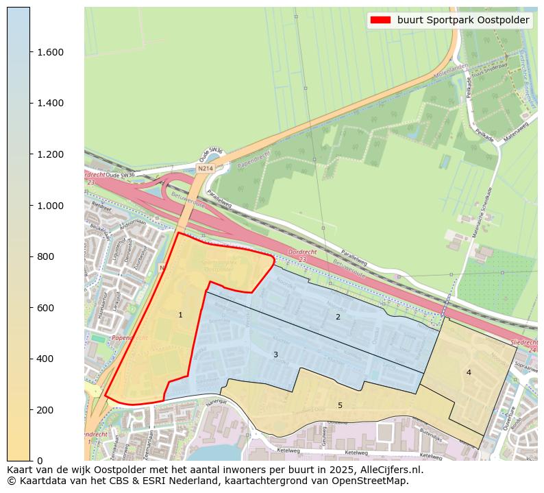 Afbeelding van de buurt Sportpark Oostpolder op de kaart.