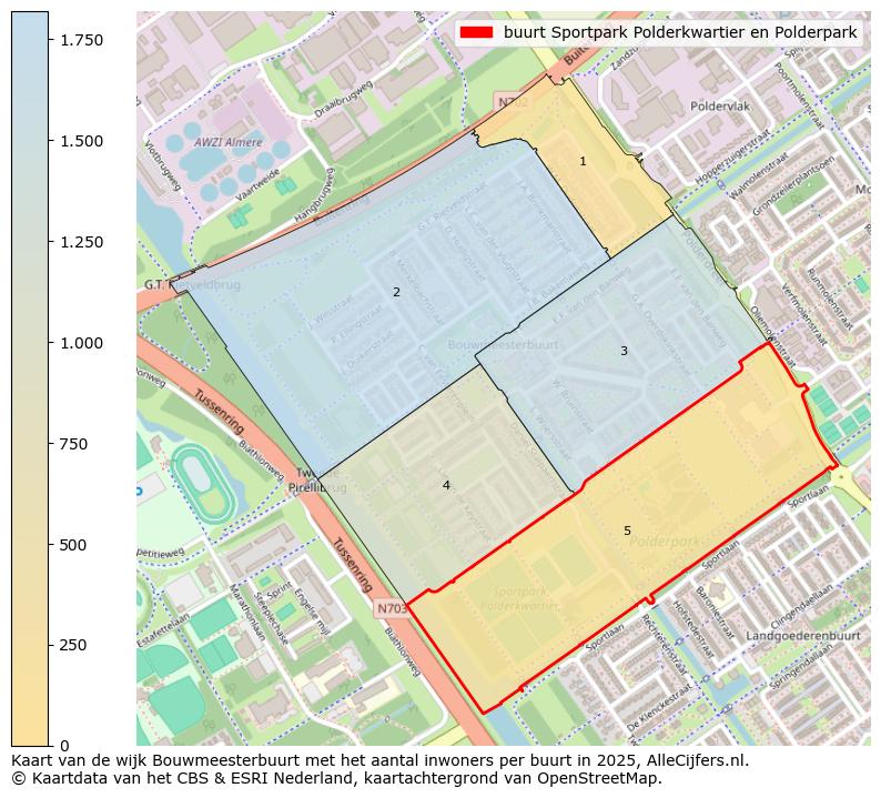 Afbeelding van de buurt Sportpark Polderkwartier en Polderpark op de kaart.