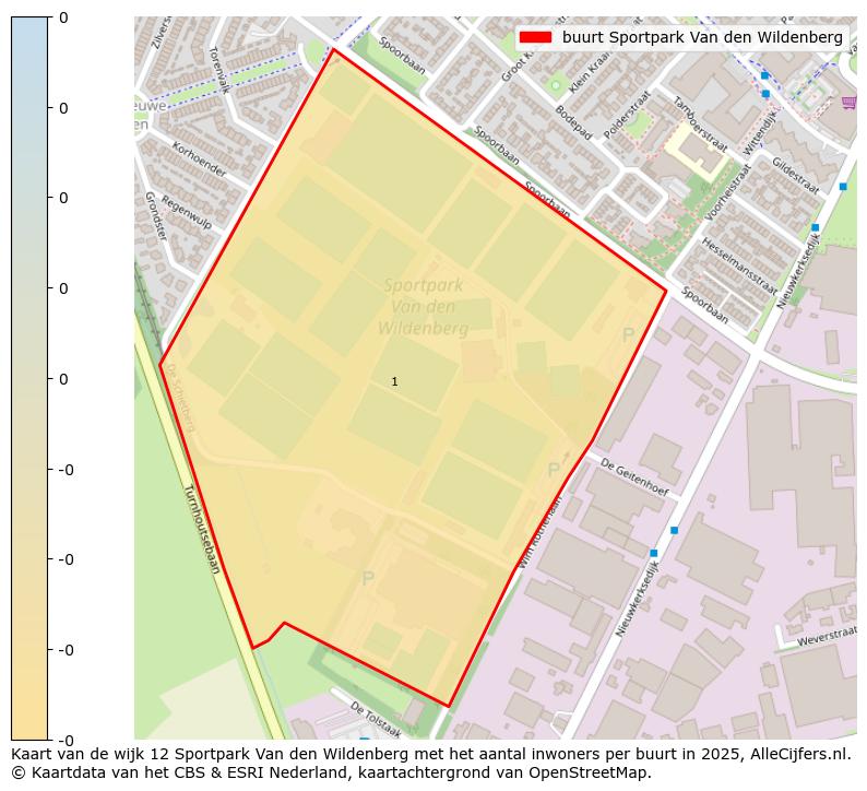Afbeelding van de buurt Sportpark Van den Wildenberg op de kaart.