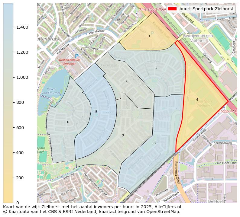 Afbeelding van de buurt Sportpark Zielhorst op de kaart.