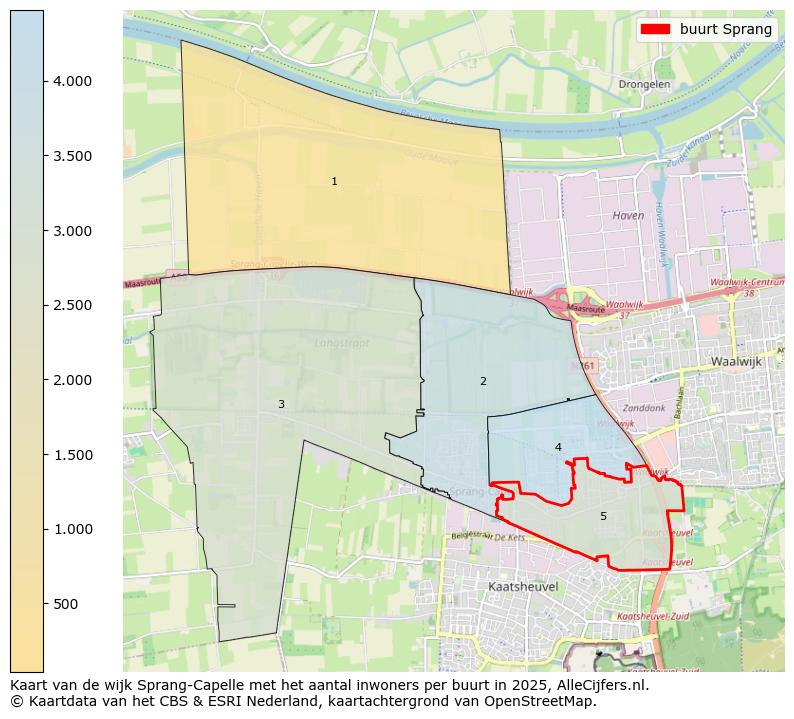 Afbeelding van de buurt Sprang op de kaart.