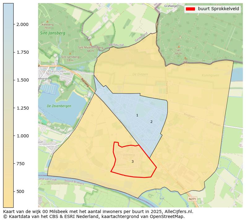 Afbeelding van de buurt Sprokkelveld op de kaart.
