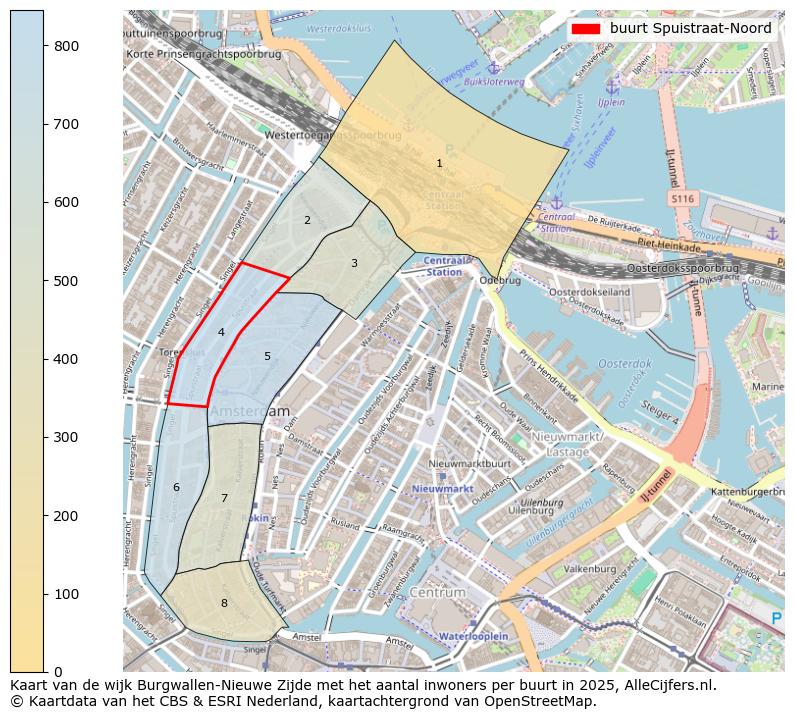 Afbeelding van de buurt Spuistraat-Noord op de kaart.