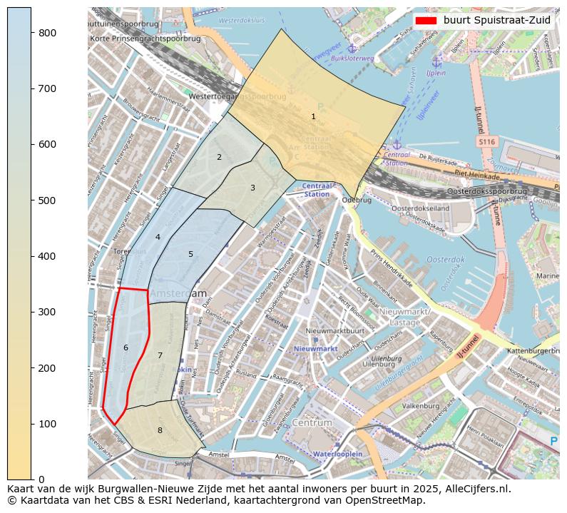 Afbeelding van de buurt Spuistraat-Zuid op de kaart.
