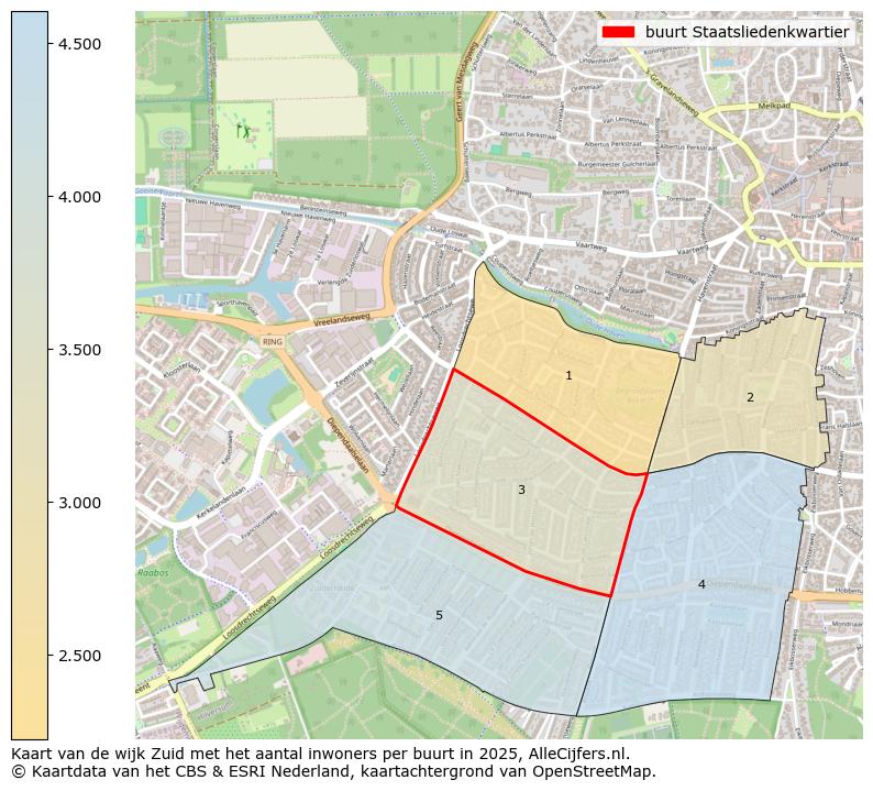 Afbeelding van de buurt Staatsliedenkwartier op de kaart.