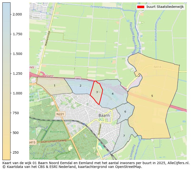 Afbeelding van de buurt Staatsliedenwijk op de kaart.