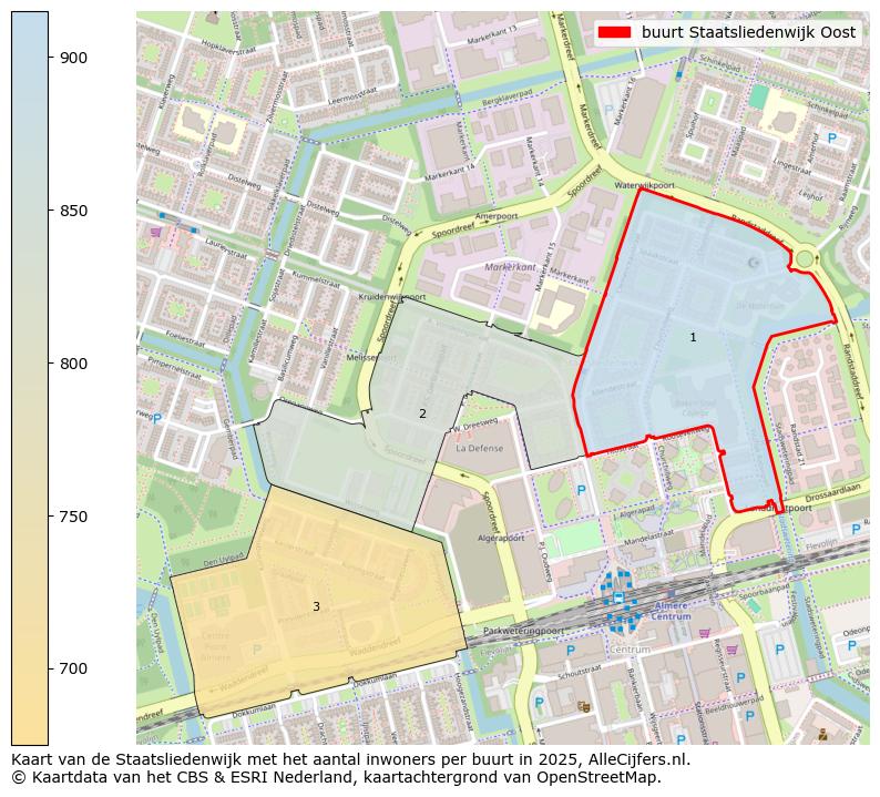 Afbeelding van de buurt Staatsliedenwijk Oost op de kaart.