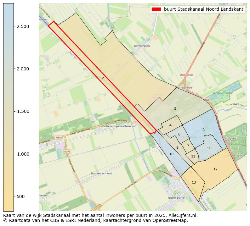 Afbeelding van de buurt Stadskanaal Noord Landskant op de kaart.