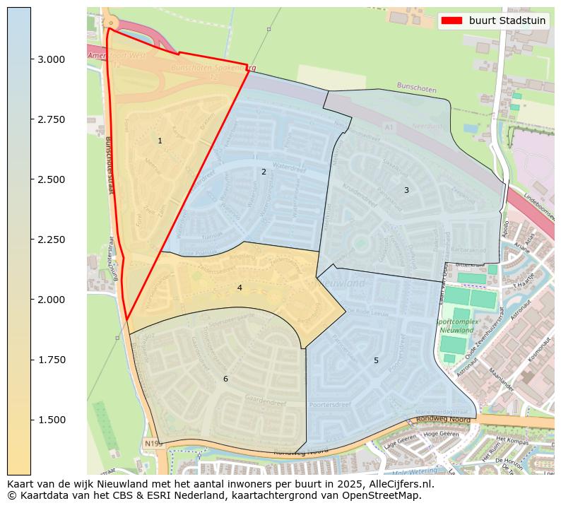Afbeelding van de buurt Stadstuin op de kaart.