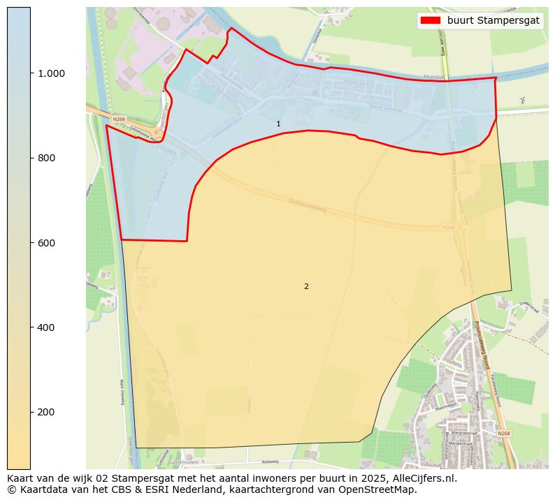 Afbeelding van de buurt Stampersgat op de kaart.