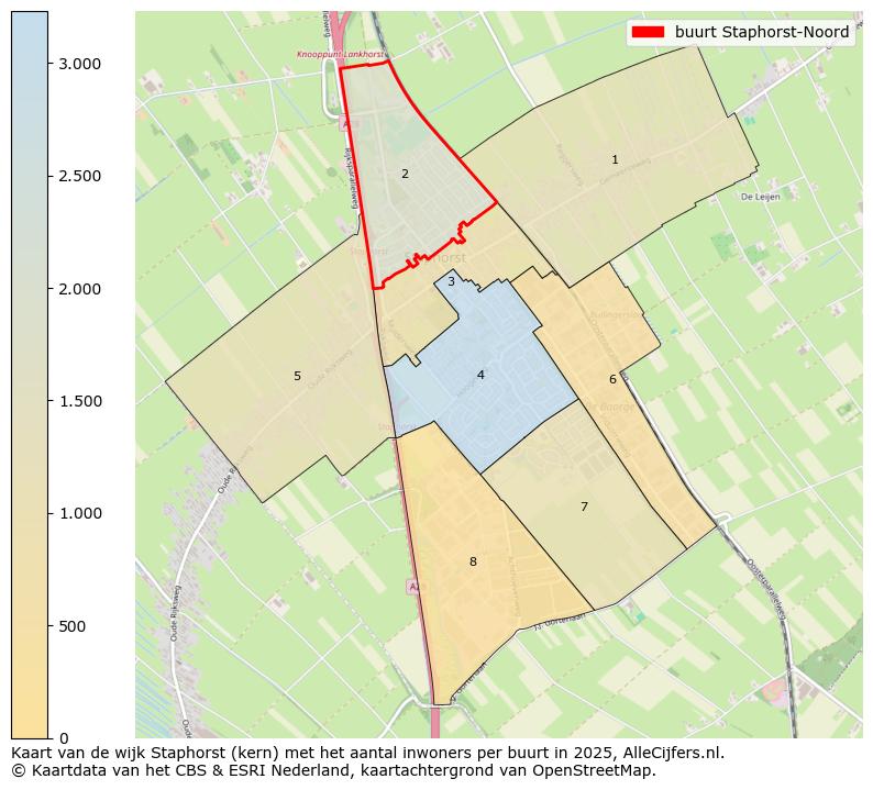 Afbeelding van de buurt Staphorst-Noord op de kaart.