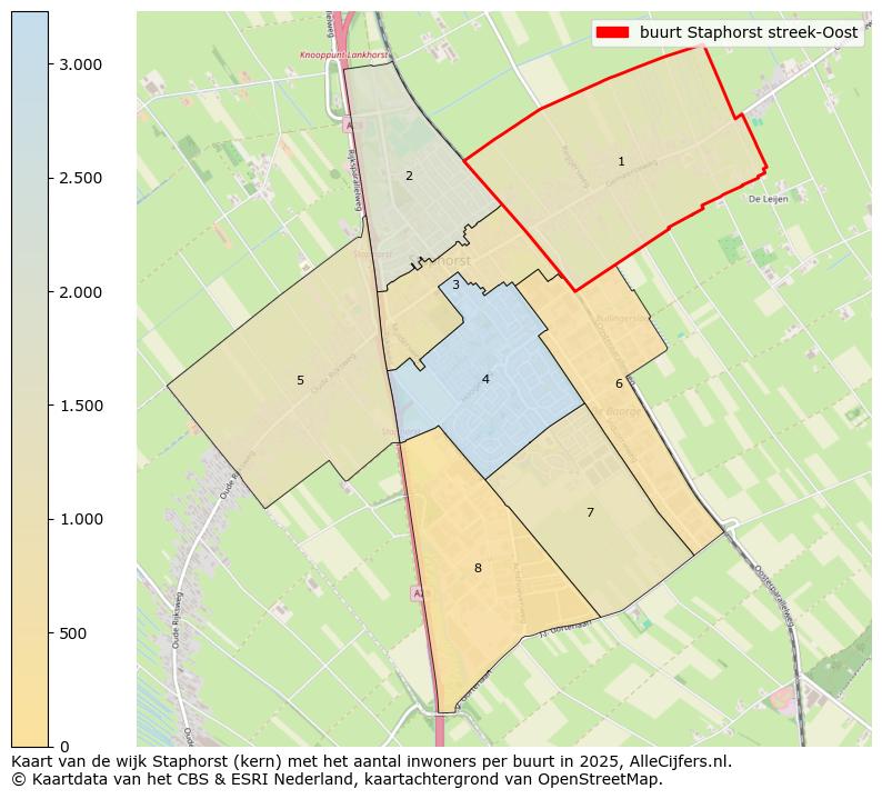 Afbeelding van de buurt Staphorst streek-Oost op de kaart.