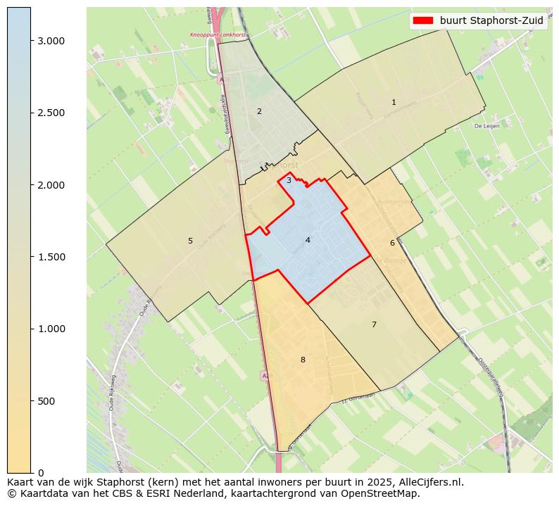 Afbeelding van de buurt Staphorst-Zuid op de kaart.
