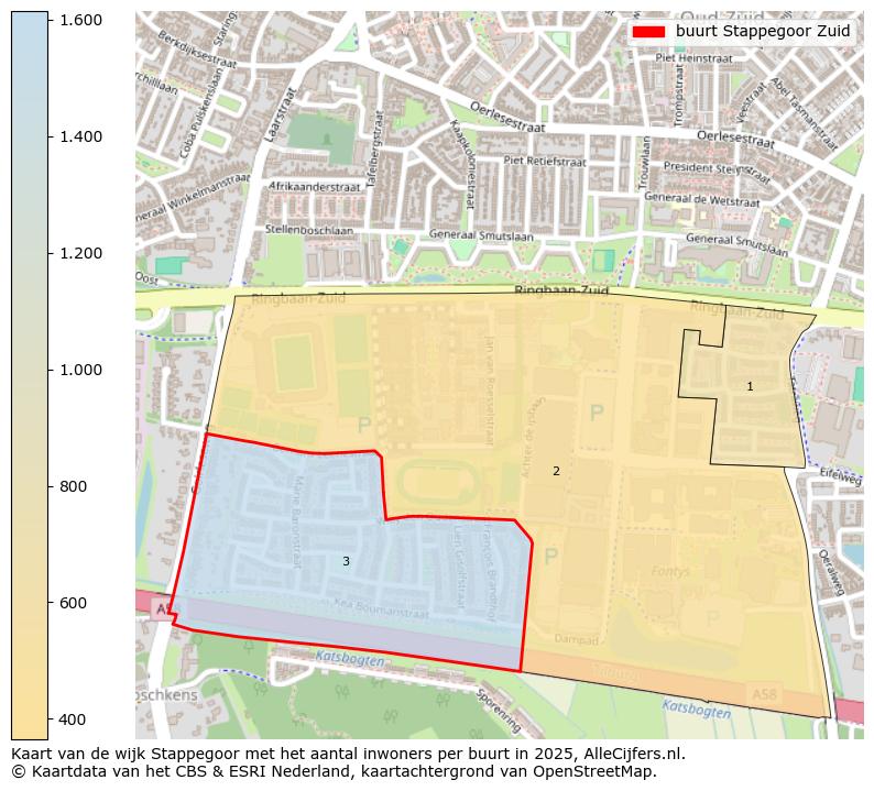 Afbeelding van de buurt Stappegoor Zuid op de kaart.