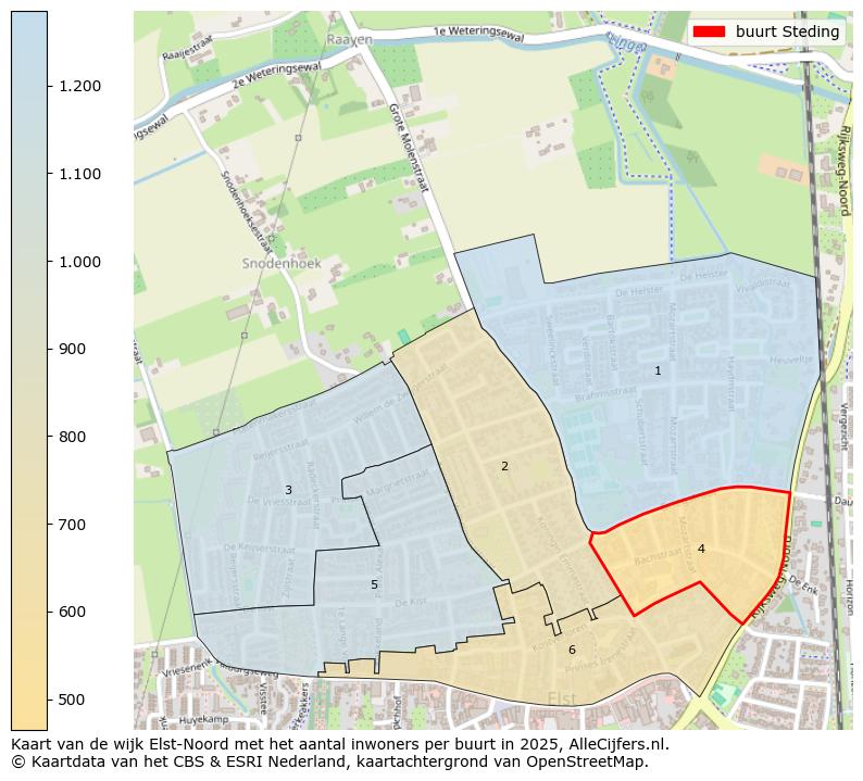 Afbeelding van de buurt Steding op de kaart.