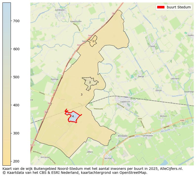 Afbeelding van de buurt Stedum op de kaart.