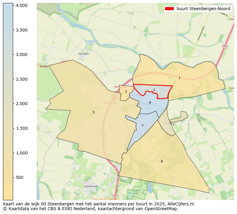 Afbeelding van de buurt Steenbergen-Noord op de kaart.