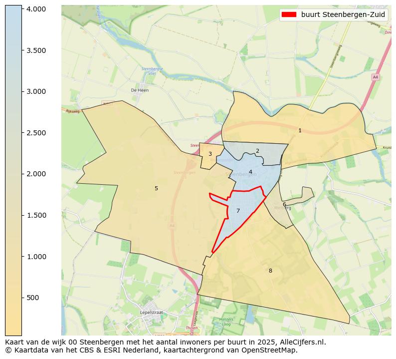 Afbeelding van de buurt Steenbergen-Zuid op de kaart.