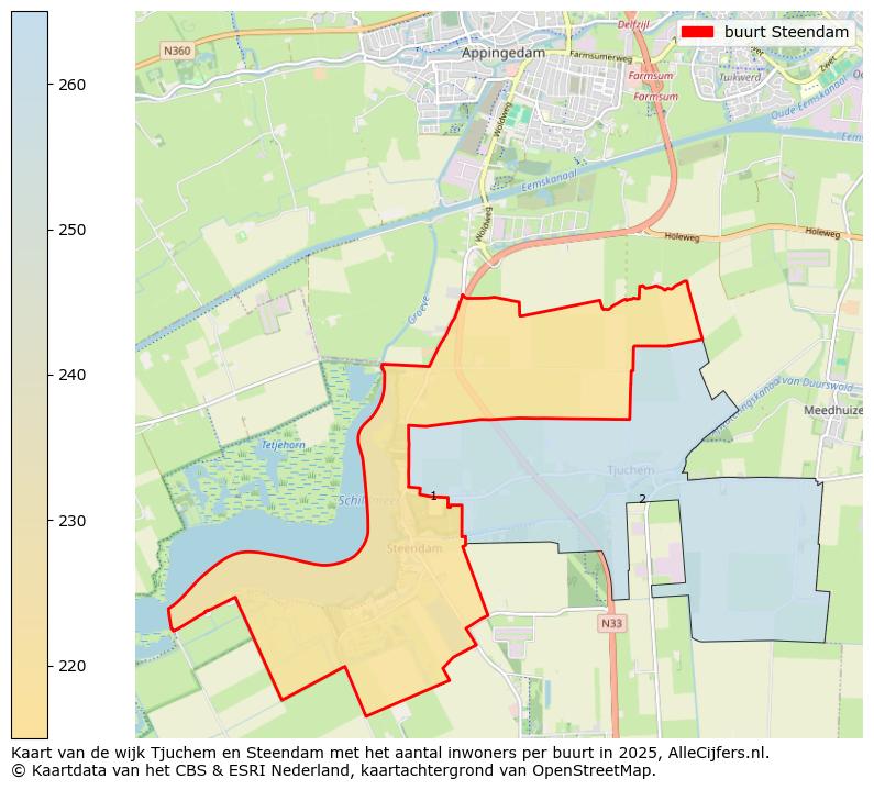 Afbeelding van de buurt Steendam op de kaart.