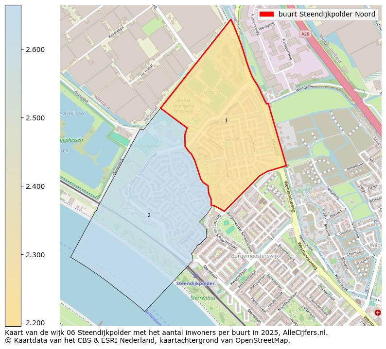 Afbeelding van de buurt Steendijkpolder Noord op de kaart.