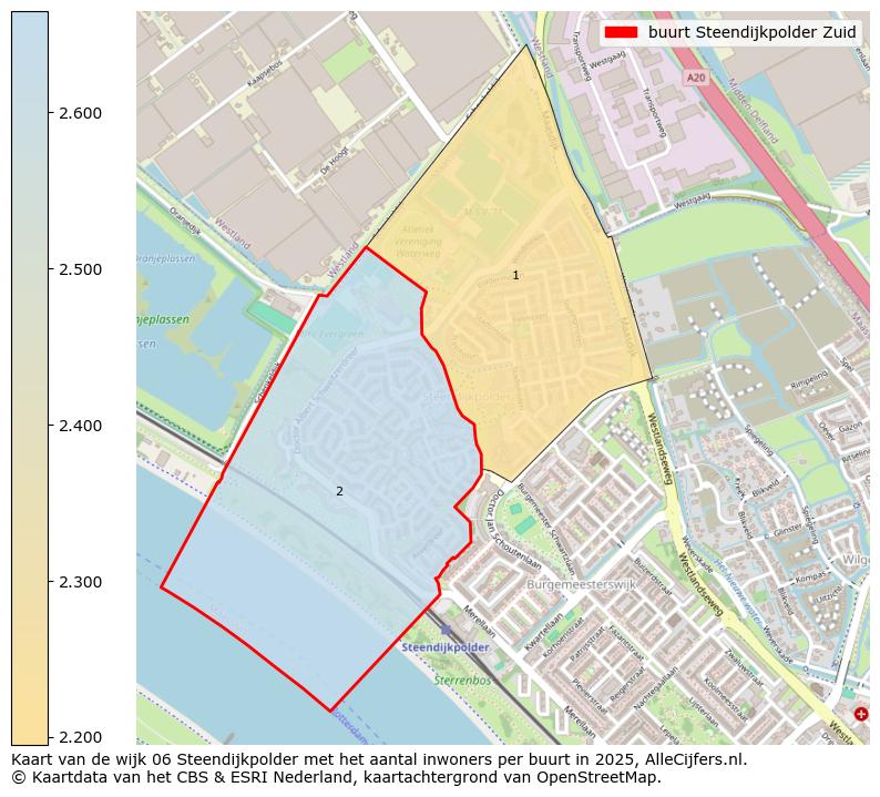 Afbeelding van de buurt Steendijkpolder Zuid op de kaart.