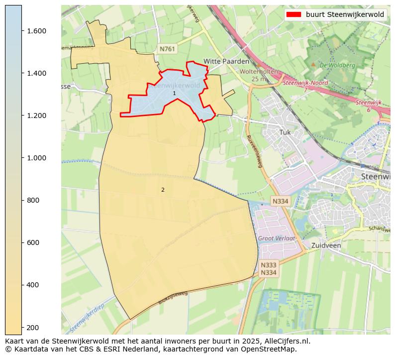 Afbeelding van de buurt Steenwijkerwold op de kaart.