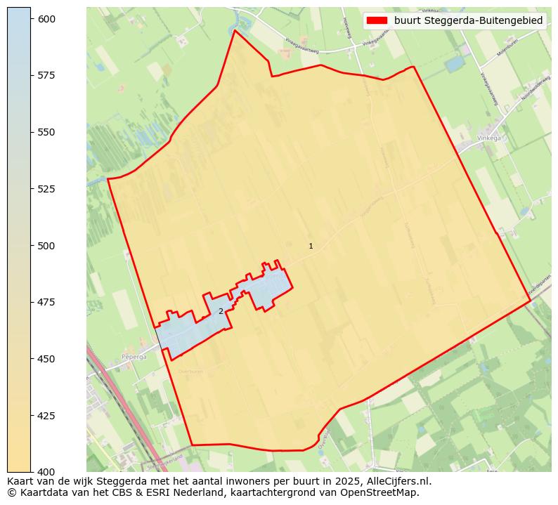 Afbeelding van de buurt Steggerda-Buitengebied op de kaart.