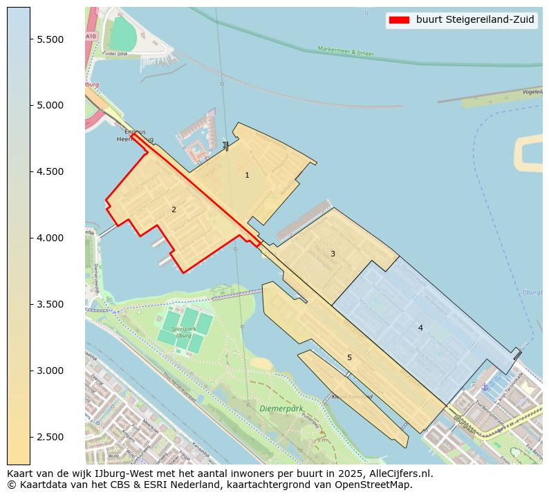 Afbeelding van de buurt Steigereiland-Zuid op de kaart.