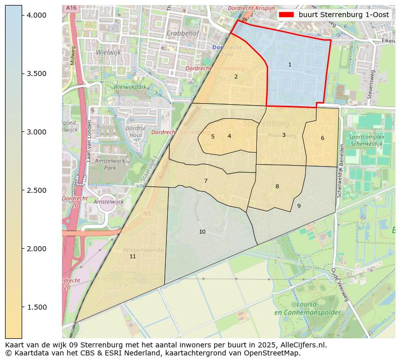Afbeelding van de buurt Sterrenburg 1-Oost op de kaart.