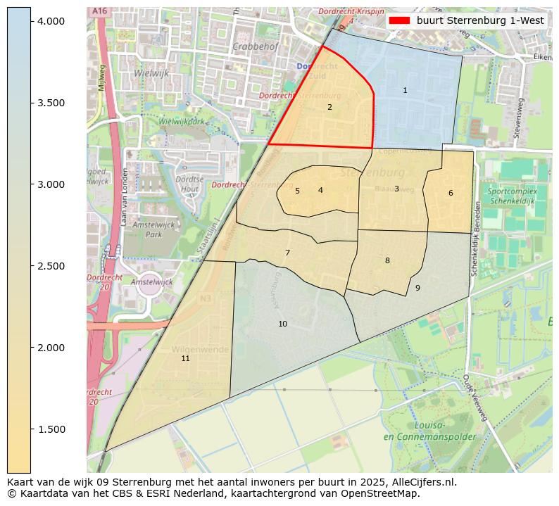 Afbeelding van de buurt Sterrenburg 1-West op de kaart.