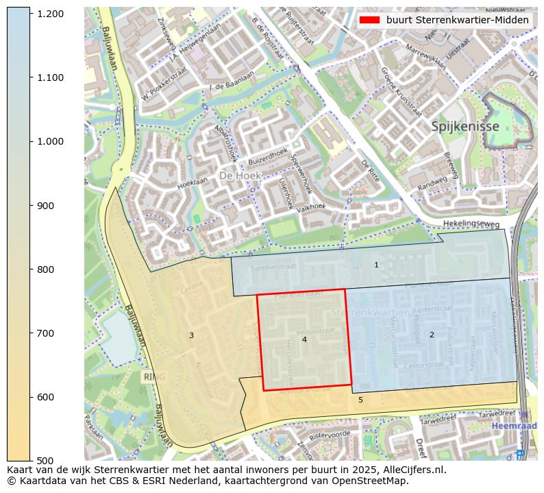 Afbeelding van de buurt Sterrenkwartier-Midden op de kaart.