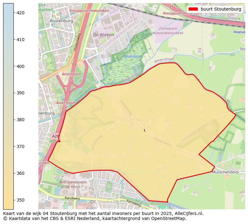 Afbeelding van de buurt Stoutenburg op de kaart.
