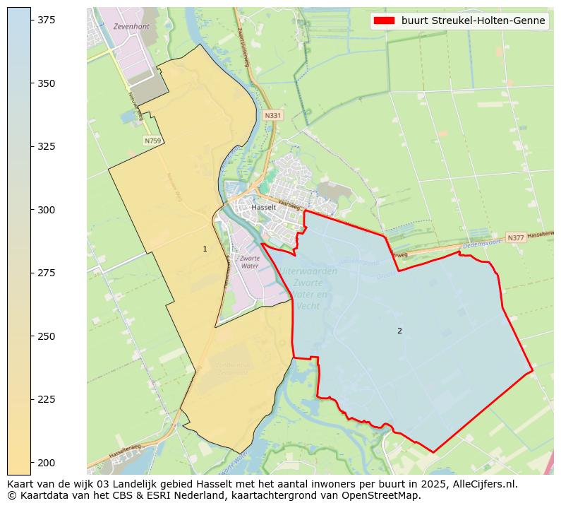 Afbeelding van de buurt Streukel-Holten-Genne op de kaart.