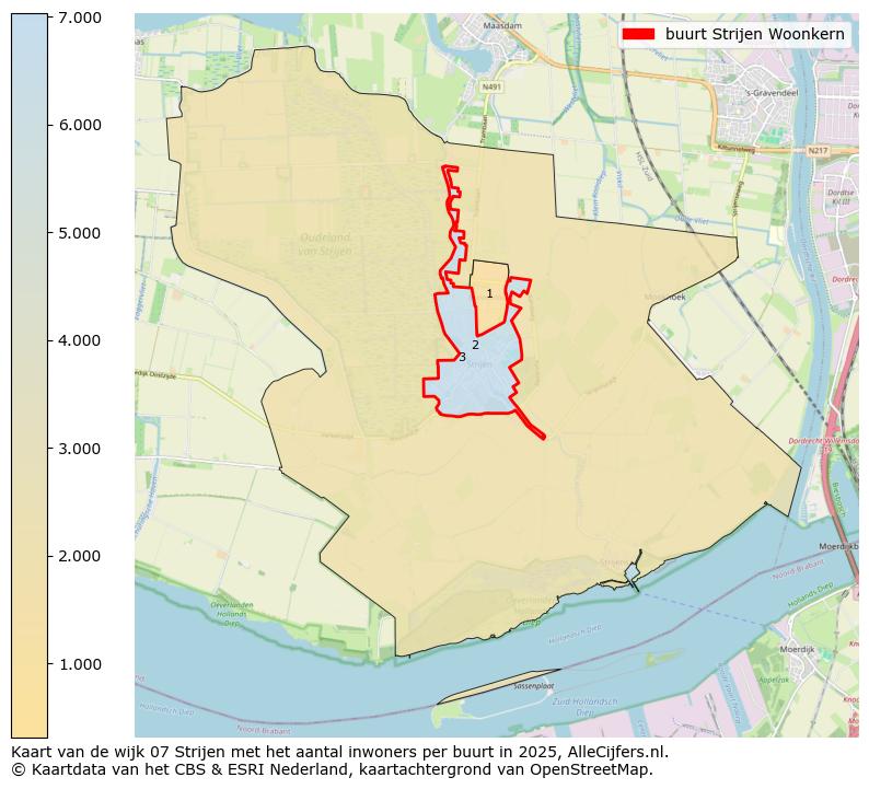 Afbeelding van de buurt Strijen Woonkern op de kaart.