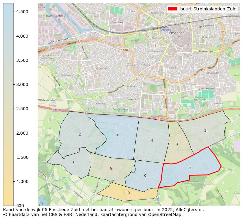 Afbeelding van de buurt Stroinkslanden-Zuid op de kaart.