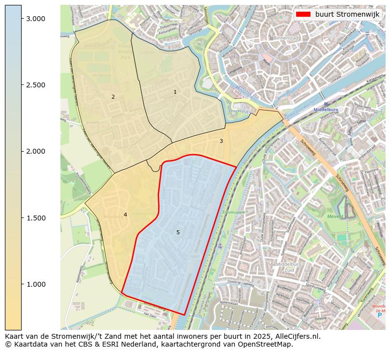 Afbeelding van de buurt Stromenwijk op de kaart.